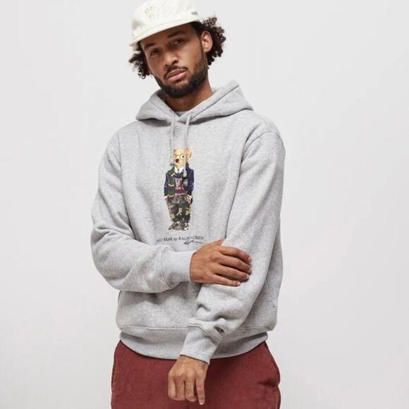 Polo Bear Ralph Lauren Mens Sweatshirt Hoodie University Collegiate Varsity Prep - Picture 1 of 12